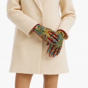 Vera Bradley patterned polar fleece ‎ gloves S/M